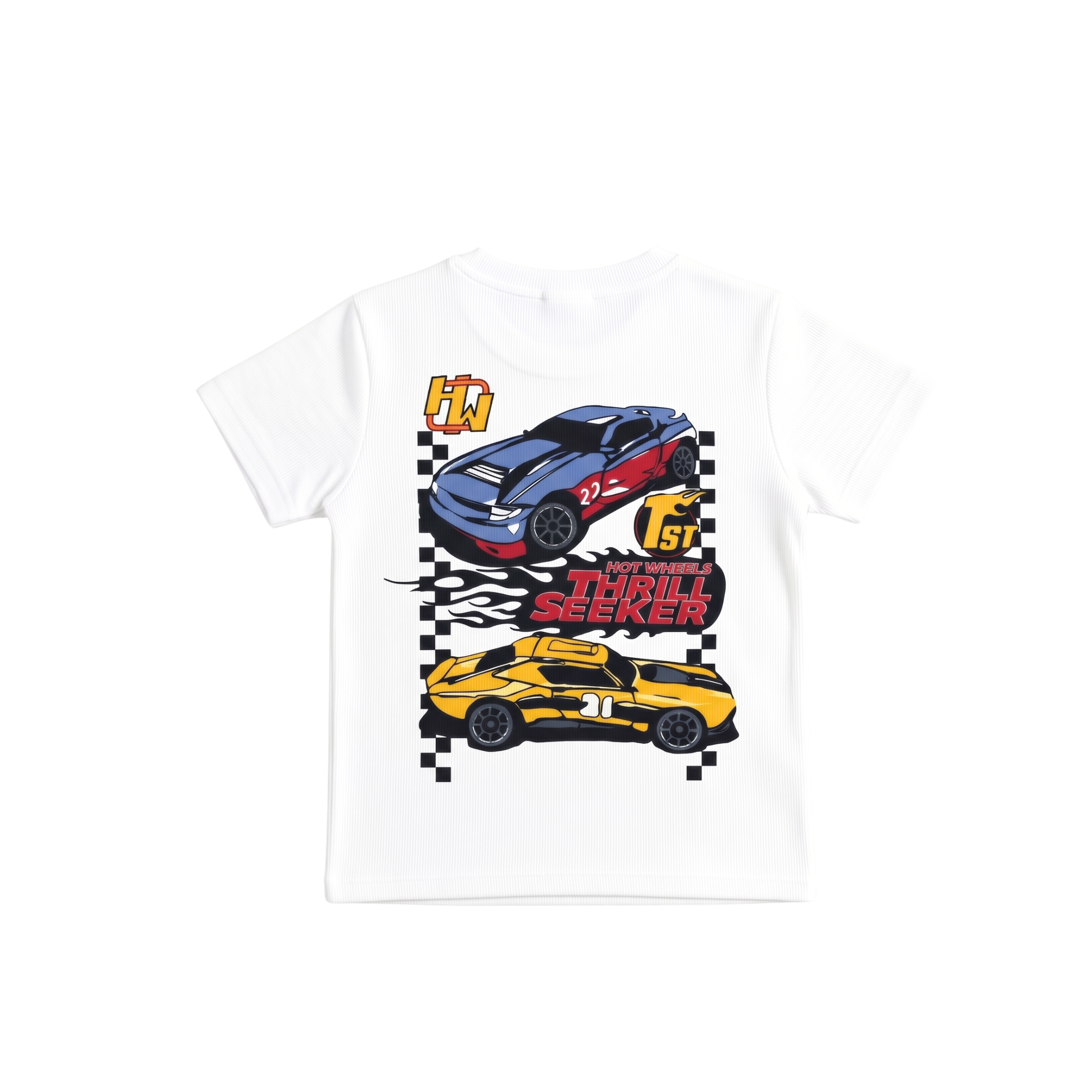 Hot Wheels Thrill Seeker White Co-ord Set for Toddler Boys