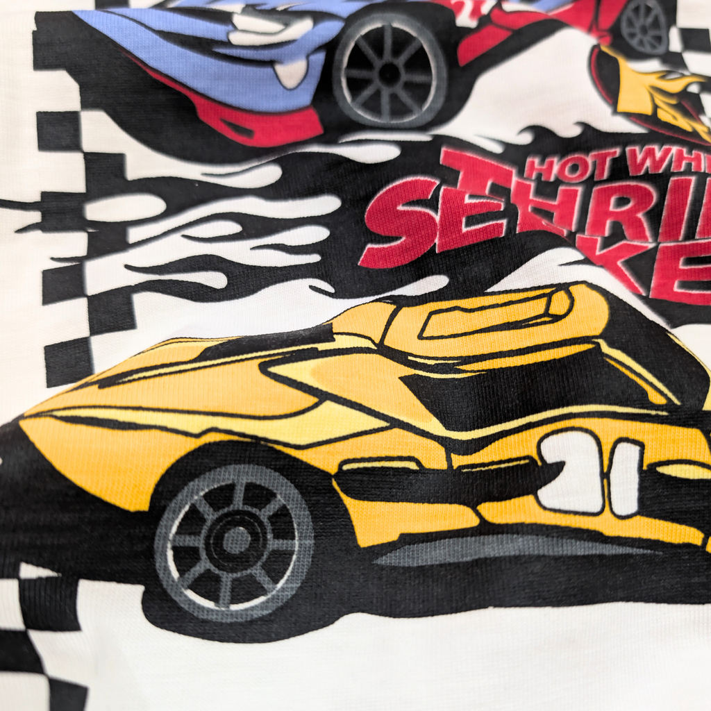 Hot Wheels Thrill Seeker White Co-ord Set for Toddler Boys