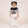 Aka Girls Athletic Varsity T-Shirt & Flare Trouser Set | Summer Cotton