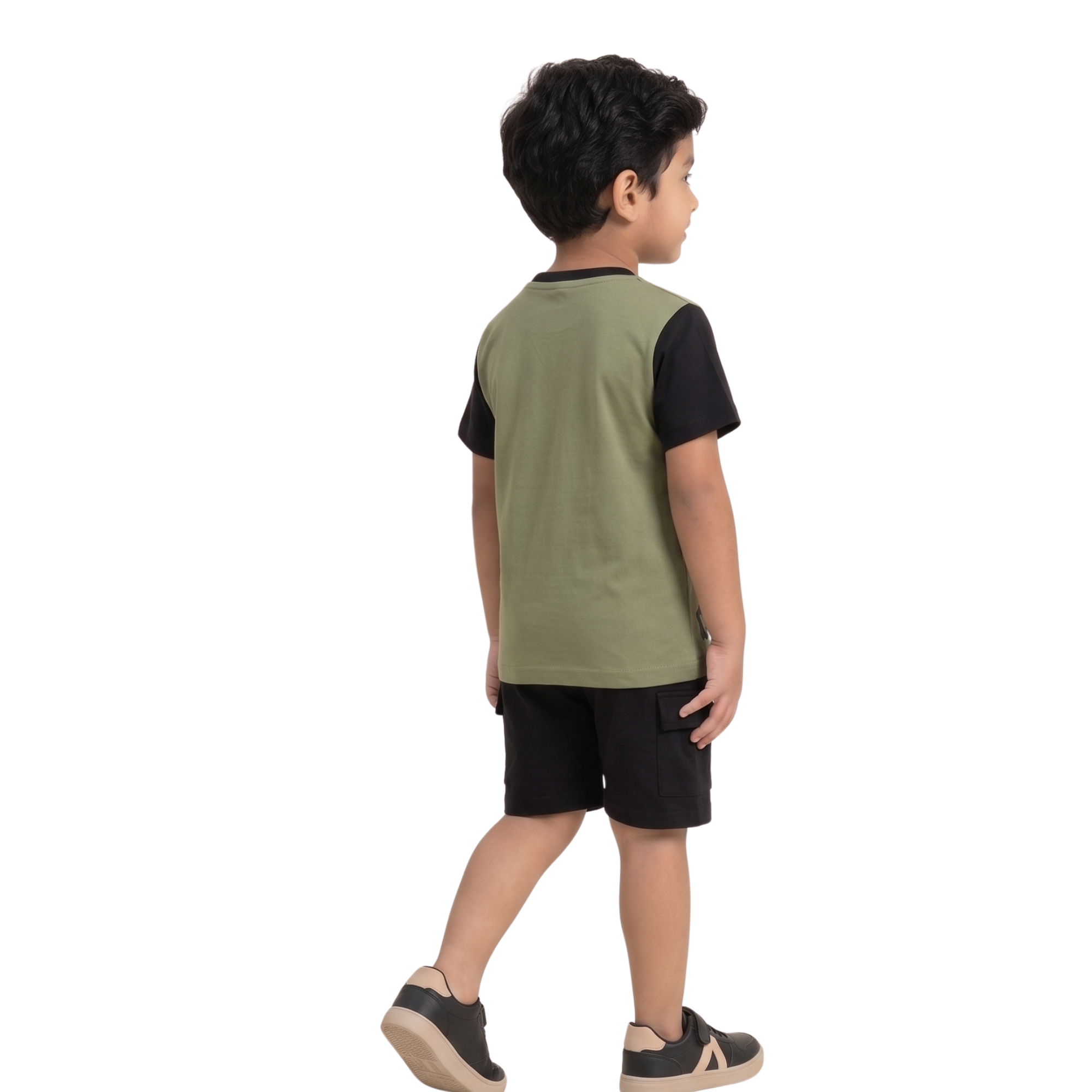 Aka Boys Dino Roar Cotton Co-ord Set | Kids Summer Outfit