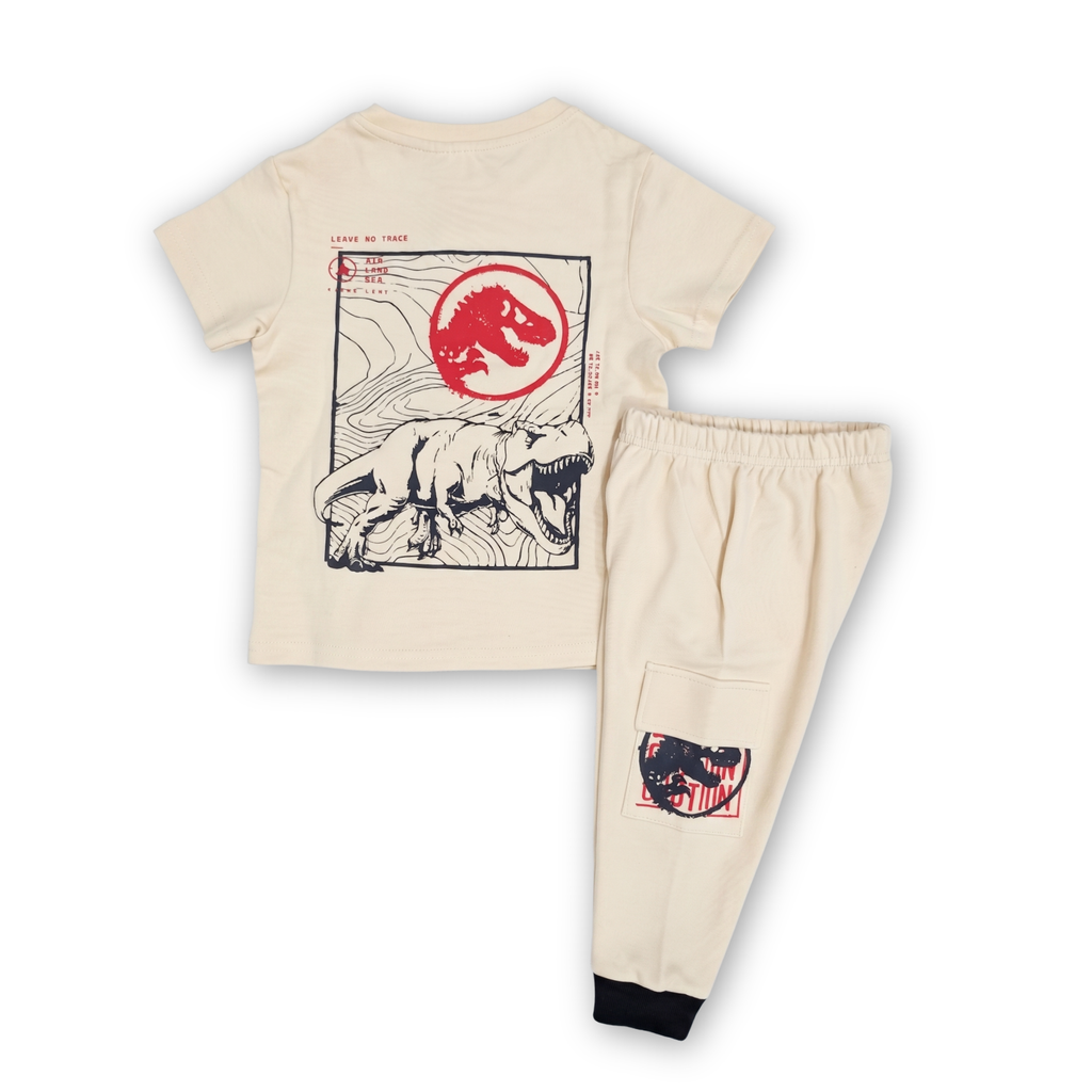 Jurassic World Kids Co-ord Set | Boys T-Shirt & Cargo Jogger – Aka