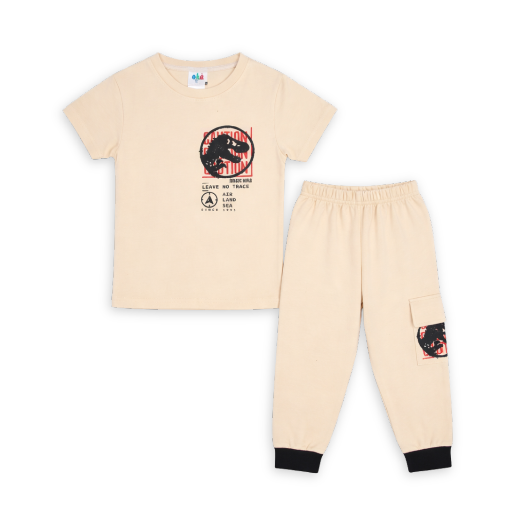 Jurassic World Kids Co-ord Set | Boys T-Shirt & Cargo Jogger – Aka