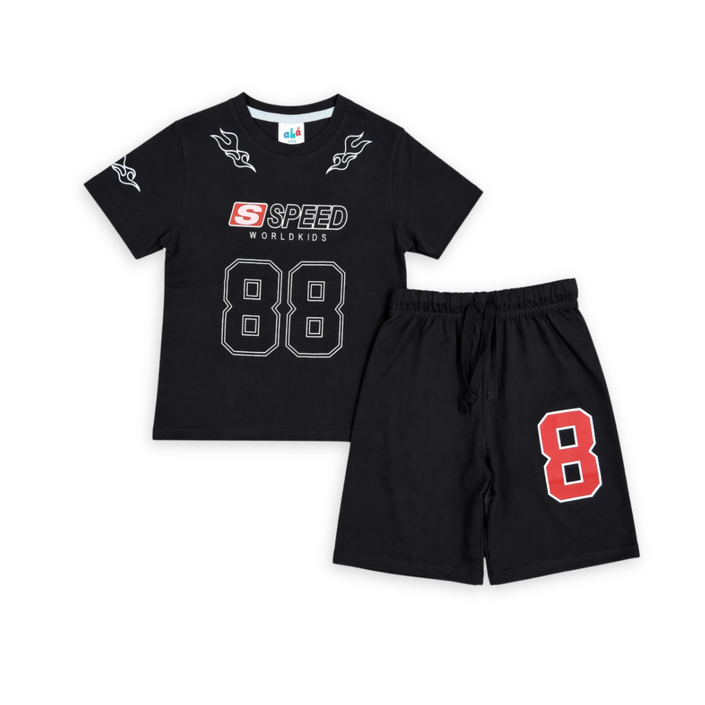 Boys Speed 88 Cotton Co-ord Set | Kids Summer Outfit | Aka
